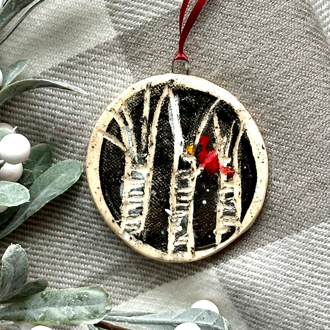 Birch & Bird Ornament